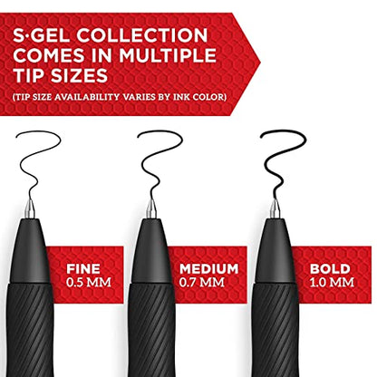 Sharpie S-Gel Pens, Fine Point (0.5mm), Blue Gel Ink, For Home, Office, School (Pack of 24) - size: 1 Count (Pack of 24)