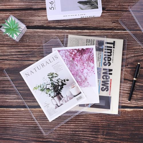 Ndsox 5 Pack 8" x 10" Rigid Print Protectors Clear Hard Plastic Sheet Protectors Top Loading for Photographs, Photo Papers, Posters, Prints, Birth Certificates, Heavy Duty No-Hole Rigid Photo Sleeves - size: 8" x 10"