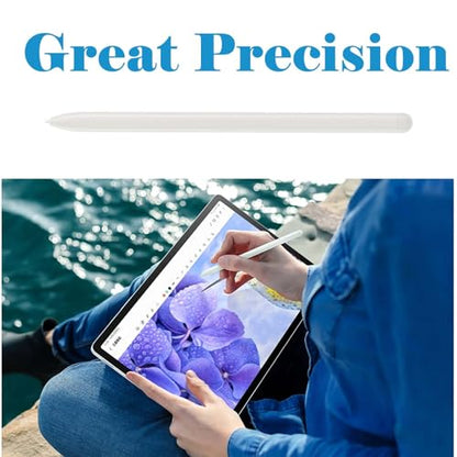 Alovexiong S Pen for Samsung Galaxy Tab S9 FE/S9 FE Plus, SM-X510, SM-X516B, SM-X610, SM-X616B, 4096 Levels of Pressure Sensitivity, Metal, Silvery - color: Silvery