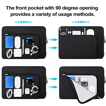Lacdo Laptop Sleeve Case for 16 inch New MacBook Pro M5 Pro/Max A3428 A3429 (2026), M4/M3/M2/M1 Pro/Max A3403 A3186 A2991 A2780 A2485 A2141 2024-2019 | 15" Surface Laptop 7/6/5/4/3 Computer Bag, Black - color: Black, size: New MacBook Pro 15/16 Inch