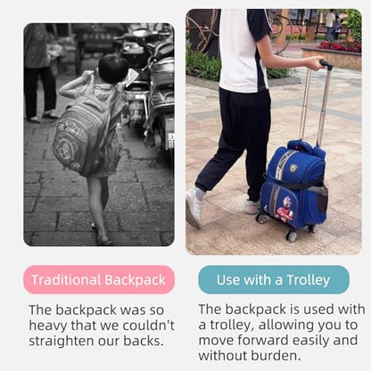 Backpack Trolley Wheeled Cart-Backpack Hand Truck with Luggage Strap,Aluminium Alloy Folding Trolley Cart for Bags Backpack Travel Luggage Cart - size: 4 Wheels with Standard Base