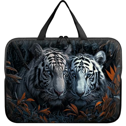 Universal Laptop Sleeve Tablet Case 12 inch, White Tiger Slim Carrying Case Durable Handbag Travel Laptop Bag for Surface Pro 9 8 7/Laptop Go 2 3, MacBook Air 11/12 - color: White Tiger, size: 12 inch