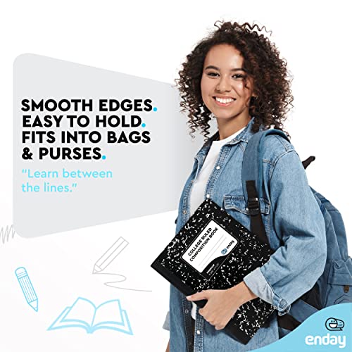 Enday Marble Composition Notebook College Ruled (2 Pack) 100 Sheets Black Composition Notebook For Back to School, Home and Office - size: 2 Pack