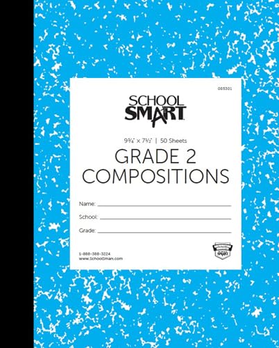 School Smart Skip-A-Line Ruled Composition Book, Grade 2, Blue, 100 Pages - 085301 - size: 50 Sheets/100 Pages - Grade 2