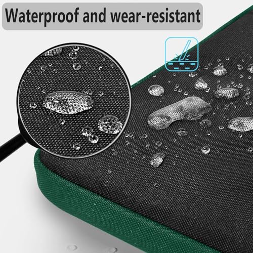 Hseok Laptop Shoulder Bag 13-14 inch Shockproof Water-Resistant HandBag with Small Case Compatible with MacBook Pro/Neo 14" M5/M4/M3/M2/M1, Mac Air/Pro 13.3", XPS 13/14, Most 13"-14" PC,Black-green - color: Black-green, size: 13"-14"