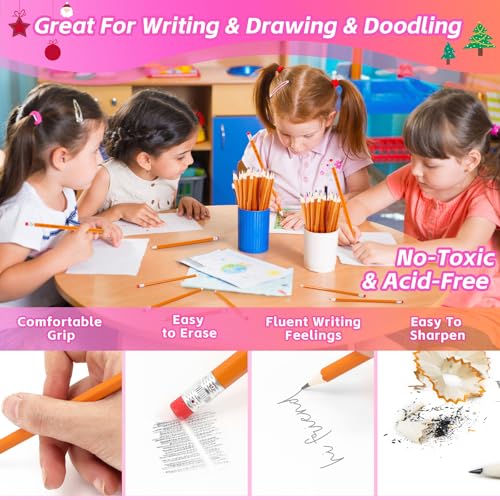 360 Pack #2 Pencils Bulk, Pre Sharpened Pencils #2, Back to School Supplies | Number 2 Pencils with Erasers for Writing, Drawing, Sketching, Teacher Office Essentials, Art Supplies for Adults Kids - size: 360 Count (Pack of 1)