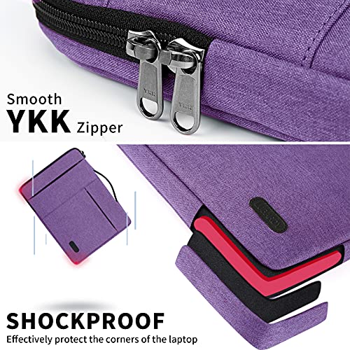 Laptop Sleeve Case 13.3-14 Inch Waterproof Durable 360 Protective Carrying Case Portable Handle Business Briefcase Compatible with MacBook Air/Pro HP ThinkPad Notebook Purple - color: Purple, size: 13.3-14 Inch