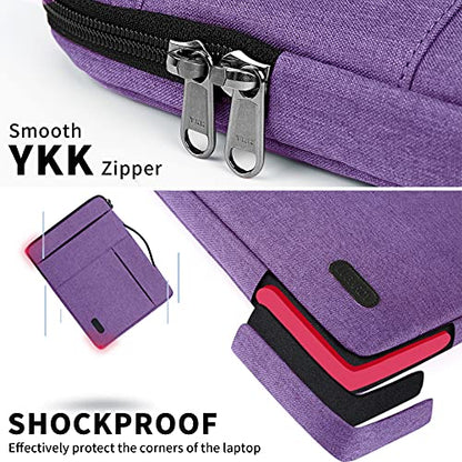 Laptop Sleeve Case 13.3-14 Inch Waterproof Durable 360 Protective Carrying Case Portable Handle Business Briefcase Compatible with MacBook Air/Pro HP ThinkPad Notebook Purple - color: Purple, size: 13.3-14 Inch