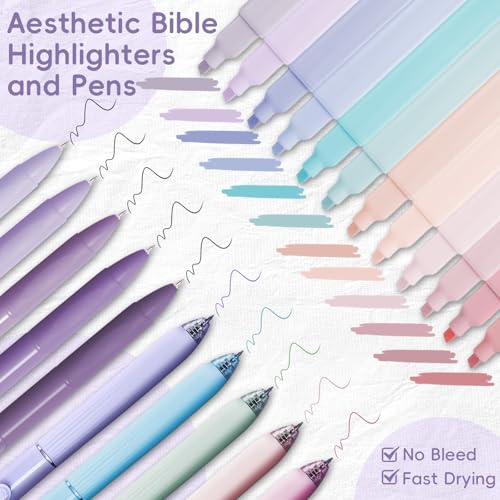 XKDOUS Bible Study Supplies Journaling Kit for Women, Bible Study Kit Journaling Supplies with Prayer Journal, Highlighters, Emergency Card, Pencil Case and More, Christian Gifts for Women, Purple - color: Bible Kit - Deluxe (Purple)