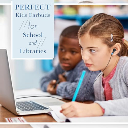 Kanayu 50 Pack Wired Earbuds Bulk for Classroom Ear Headphones Wired Basic Student Earbuds No Microphone with 3.5mm Jack for Class Laptop School Library, Individually Bagged (Blue) - color: Blue