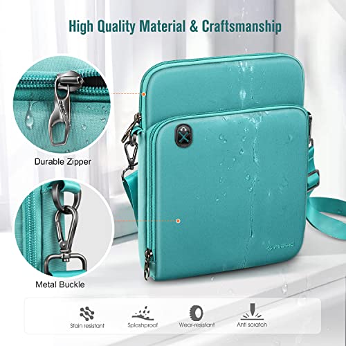 FINTIE 11 Inch Tablet Sleeve Case, Briefcase Shoulder Bag for 11" iPad (A16) 2025, Air M3 M2 2025/2024, 10.9" iPad 10th Gen, 10.9" Air 5/4, Galaxy Tab, Aqua Green - color: Aqua Green
