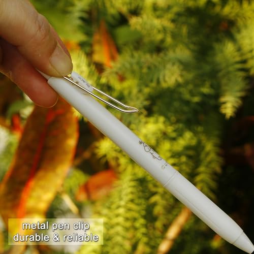 Lady Gel Pens,0.35mm Ultra Fine Point,Cute Kawaii Gift for Girls & Women | Smear-Proof & No-Smudge Refillable Black Ink for Aesthetic Writing,Office Documents Signature,Notes,Bullet Journaling,8 Count