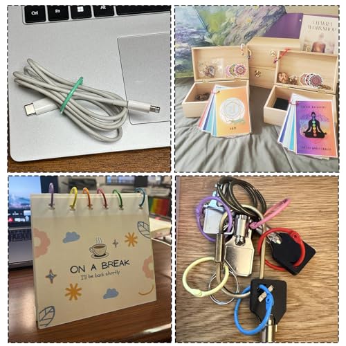 50pcs 1 inch Metallic Binder Rings for Index Cards Flashcards, 10 Colors Small Colorful Metal Steel Book Notebook Paper Rings Keychain Key Rings for School Office Home (50, 1 inch)