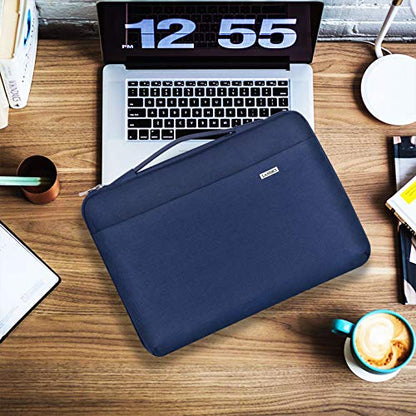 LANDICI 360°Laptop Sleeve Case 14 15 Inch Compatible with MacBook Air 15 M2/M3/M4 2022-2025, MacBook Pro 15, Hp chromebook 14, Waterproof Computer Bag Cover with Handle, Blue - color: Blue, size: 14-15 inch