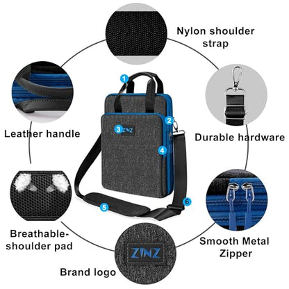 ZINZ Laptop Case 12.9 13 Shoulder Bag, Expandable Handbag with Valuables Compartment Compatible with MacBook Air/Pro/Neo 13" M5/M4/M3/M2/M1, iPad 12.9/13/11, Water-Resistant & Shockproof,B01K03 - color: B01k03, size: 13"