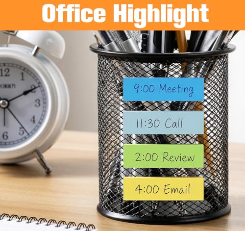 40 Pack Small Sticky Notes,100 Pads/Pack Sticky Tabs,4000 Sheets Index Tabs Repositionable,Mini Self-Stick Note Pads,8 Bright Colors Page Flags Mini Post for Office,School,Home,Meeting,Back to School - size: 15x50mm