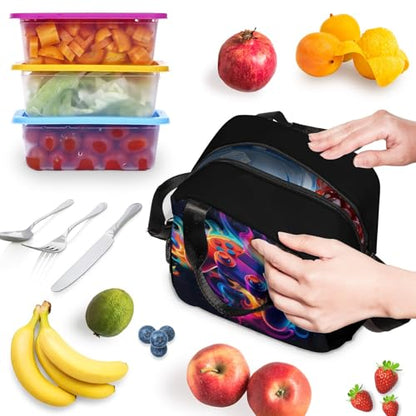 Game Lunch Bag Reusable Insulated Lunch Box Large Capacity Meal Tote for Kids Women Men Cooler Bag Waterproof Adjustable Shoulder Strap Gamer Lunch Tote for Work School Picnic Travel Hiking Office - color: Game08