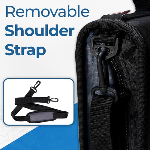 Case-it Mighty Zip Tab Zipper Binder, 3" O-Ring with 5-Color tabbes, Expanding File Folder and Shoulder Strap and Handle, D-146-Denim Blue (Pack of 6) - color: D Denim Blue, size: (Pack of 6)