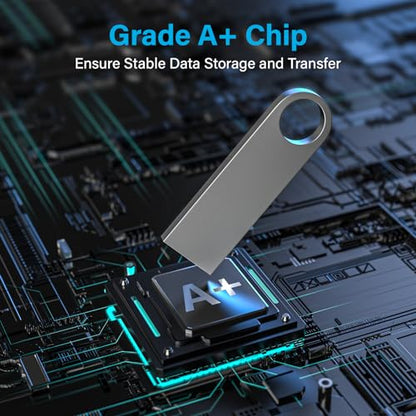 ABLAZE 2GB Flash Drive 20 Pack, Metal USB 2.0 Thumb Drives with Keychains USB Sticks Pendrives (Sliver) - color: 20 Pack, size: 2GB