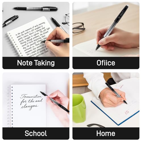 M&G Erasable Pens, 15 Pcs Erasable Gel Pen Medium Point 0.7mm, Black Erasable Gel Ink Pen with Comfort Grip and Cap, Make Mistakes Disappear for Drawing Writing Planner and Crossword Puzzles - color: Black