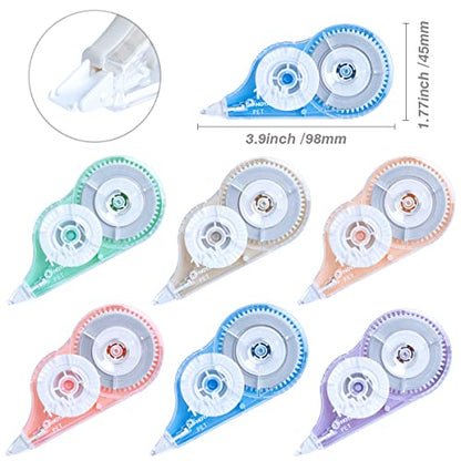Correction Tape, 12 Pack Correction Tape Dispenser, Easy to Use Applicator for Instant Corrections, Study Supplies and Office Products, 144mx5mm