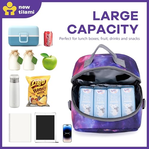 NEW TILAMI Kids Lunch Bag Double Insulated for tilami Rolling Backpack Girls Boys forTravel School Picnic, Galaxy Purple Blend - color: Galaxy Purple Blend