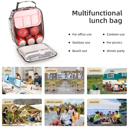 Lovoeo Lunch box Lunch bag for men women Insulated Lunchbox Lunch bags for Work Picnic Travel (Leopard) - color: Leopard