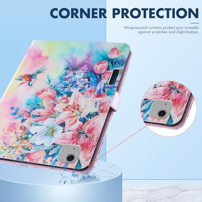 Dteck for iPad Air 13-inch Case 2024,iPad Case 12.9" Pro 6th/5th/4th/3rd Gen 2022/2021/2020/2018,Premium PU Leather Folio Stand Cover with Pencil Holder Auto Wake/Sleep Protective Cases,Hummingbirds - color: 01 Hummingbirds