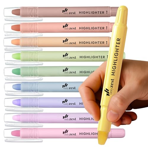 10 Pack Bible Safe Highlighters - Pastel Color, Wax Highlighters | No Bleed, Scripture Markers for Journaling, Study Accessories and School Supplies - color: Pastel