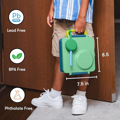 Omie OmieBox Kids Insulated Leakproof Bento Lunch Box with Food Jar (Meadow) - color: Meadow