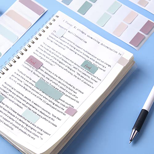AVECMOI Sticky Index Tabs for Notebooks Binders, 420 Pieces, Divider Page Markers Book Tabs, Neutral Labels Tabs for File Folders, Calendar, Planner, Morandi