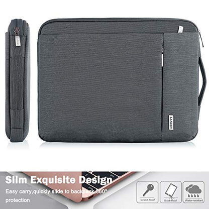 LANDICI 360° Protective Laptop Sleeve 13-14 Inch, Computer Bag Carrying Case for MacBook Air 13 M1/M2, MacBook Pro 13/14, Chromebook 14, Slim, Shockproof, Waterproof, Grey - color: Grey, size: 13-14 Inch
