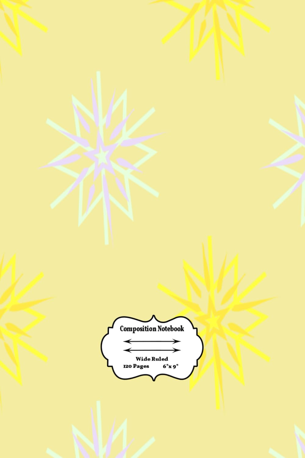 Wide Ruled School Subject Composition Notebook 120 Colorful Stars: Blank Lined Pages elementary school lined notebook Notebook For School College Notebook For High School Students