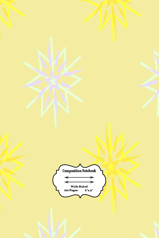 Wide Ruled School Subject Composition Notebook 120 Colorful Stars: Blank Lined Pages elementary school lined notebook Notebook For School College Notebook For High School Students