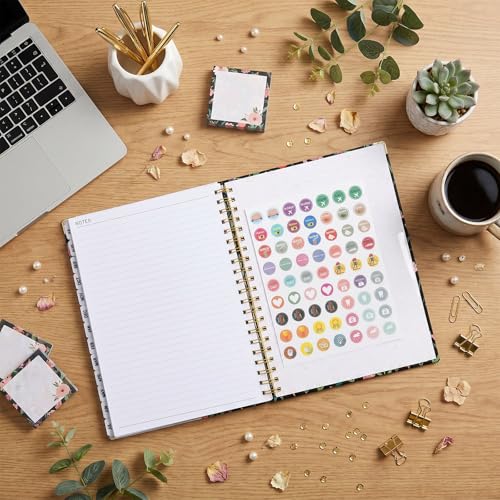 Planner 2026-2027, Weekly and Monthly Academic Planner, Jul 2026 - Jul 2027, 8.5"x11" Large Hardcover Daily Planner Calendar with Tabs for Women, Year Planning Agenda for Teacher and Student (Flowers-2) - color: Flowers-2