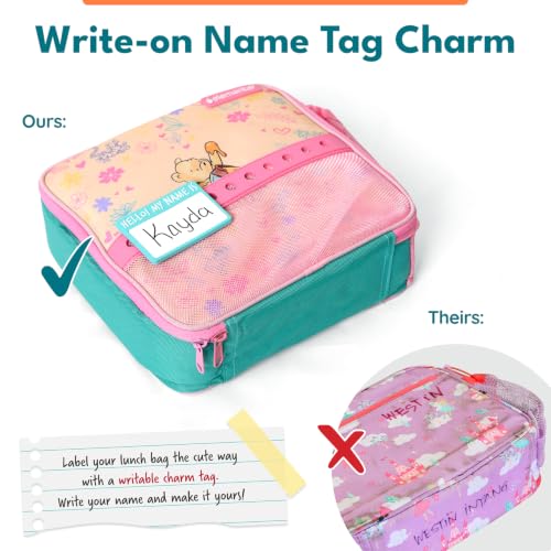 Elemental Insulated Lunch Bag for Kids, with Water Bottle Pocket & Charm Band, Fits Lunch Box, Lunch Bag for School to Keeps Food at Optimal Temperature, 3L - Winnie the Pooh - color: Winnie the Pooh