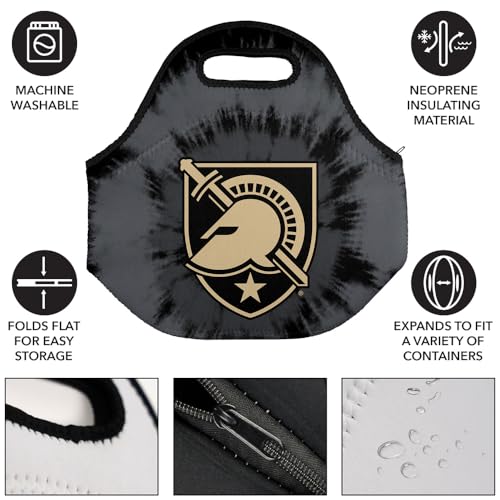 Campus Lab Us Military Academy Tie-Dye Soft Neoprene Lunch Bag, Lightweight - color: Army Black Knights