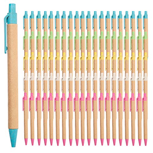 Simply Genius Bulk Retractable Ballpoint Pens - 100 Pack, 1 mm Tip, Black Ink, Multicolor Barrels - Smooth Writing & Comfortable Grip for Office, School & Home - color: Multicolor