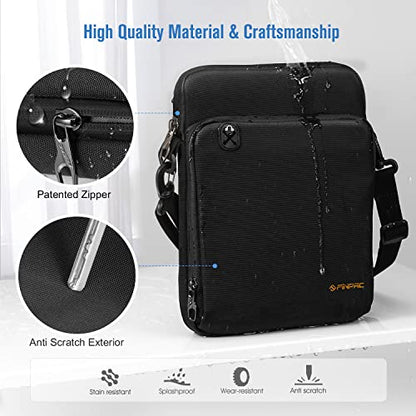 FINTIE 11 Inch Tablet Sleeve Case, Briefcase Shoulder Bag for 11" iPad (A16) 2025, Air M4 M3 M2 2026/2025/2024, 10.9" iPad 10th Gen, 10.9" Air 5/4, Galaxy Tab, Black - color: Black