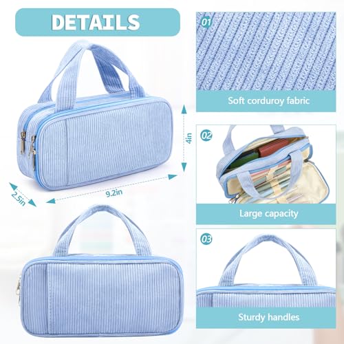 Jutom 39 Pcs Aesthetic Book Annotation Kit Highlighter with Case Bag Gel Pen Transparent Sticky Note Taking Bible Supplies(Light Blue,Classic Style) - color: Light Blue, style: Classic Style