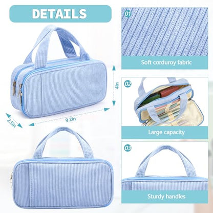 Jutom 39 Pcs Aesthetic Book Annotation Kit Highlighter with Case Bag Gel Pen Transparent Sticky Note Taking Bible Supplies(Light Blue,Classic Style) - color: Light Blue, style: Classic Style