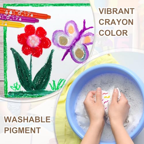 MECCANIXITY Twist Crayons, Twist Crayons Gel Watercolor Set Washable Silky Smooth for Arts Drawing DIY Craft Project Coloring Supplies Gift(Green Blue Red Yellow, Pack of 12) - color: Green Blue Red Yellow