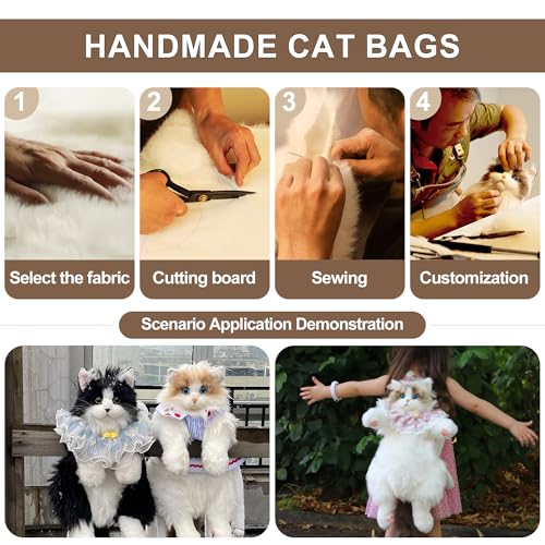 Chongker Cat Shaped Backpack - Handcrafted Stuffed Animals Plush Bag with Adjustable Shoulder, Crossbody, and Handbag Straps (Ragdoll Bag) - style: Ragdoll Bag