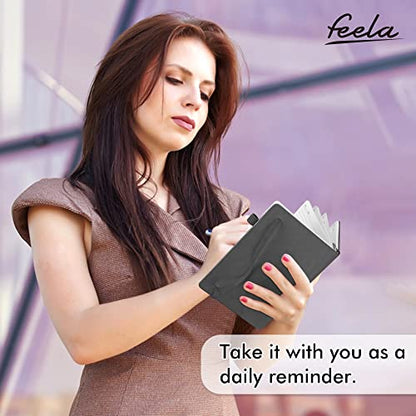12 Pack Notebooks Journals Bulk with 12 Black Pens, Feela A5 Hardcover Notebook Classic Ruled Journal Set with Pen Holder for School Business Work Travel Writing, 120 GSM, 5.1”x8.3”, Gray - color: 12 Pack gray