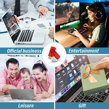 USB Flash Drives Memory Sticks Thumb Drive for Business Gifts & Students' Presents (Orange 64GB)