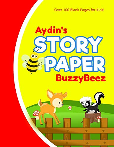 Aydin: 스토리 북 | 아동용 대형 공백 Pre-K 기본 그리기 및 쓰기 스토리북 필기 용지 | 소년을 위한 이야기 쓰기 연습 페이지 | 사용 ... 농장 농장 | 개인 이름 이니셜 A