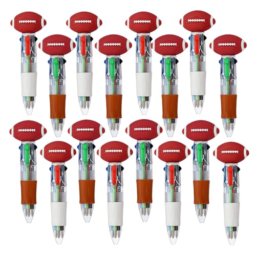 Oneshow 18 PCS Mini Football Pens 4 Color Ballpoint Pens Party Favors | Cute Multicolor Pens Goodie Bag Fillers Sports Party Gifts Classroom Rewards Back to School Supplies - style: Football-18PCS