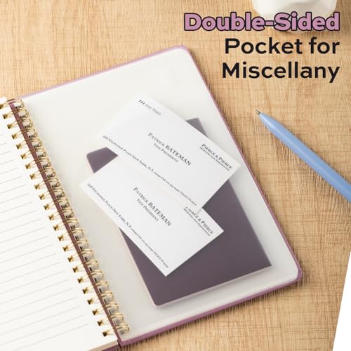 deli Taro Purple Lined Spiral Journal Notebook, 160 Pages, A5 (5.5"x8") Hardcover Writing Notebook, College Ruled Spiral Bound Journal for Women & Men - Perfect for Work, School, Office & Note Taking - color: Taro Purple