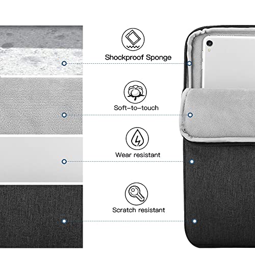 TiMOVO 9-11" Tablet Sleeve Bag, Black | Fit iPad 11" A16 2025 / 10.9"/10.2" / Air 11" 5/4 Gen / Galaxy Tab A9+/A11Plus 11", Fit Smart Keyboard - color: Aa-Black, size: 9-11 Inch