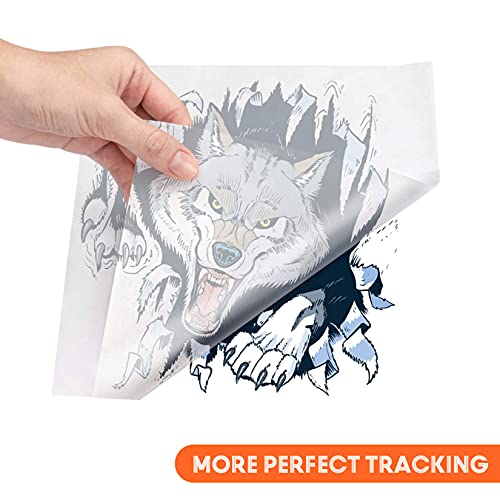 Transfer Paper Tracing Paper - PSLER Translucent on Artist Lettering Sketch Drawing for Pencil Ink Markers (Transparent) (200) (200)